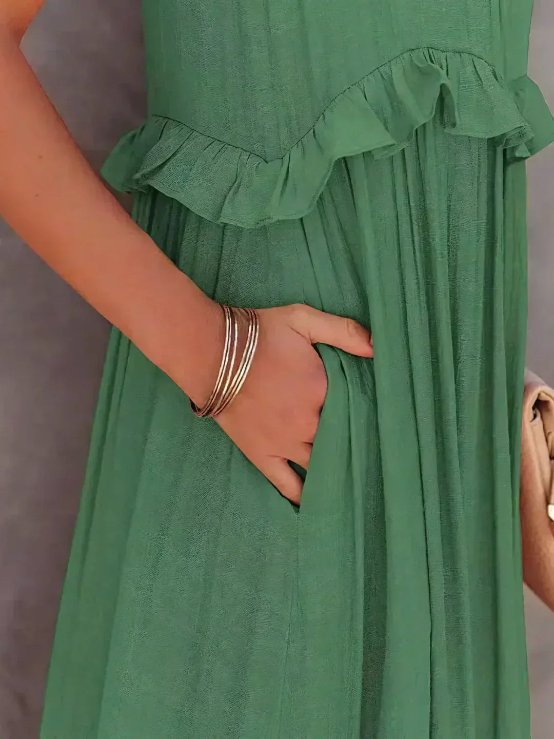 Emilia™ - Robe Maxi à Volants avec Col Halter