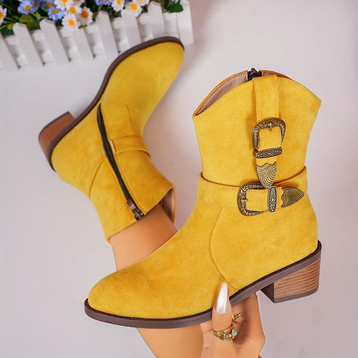Solène | Bottes d’hiver cowgirl pour femmes avec doublure chaude et talon