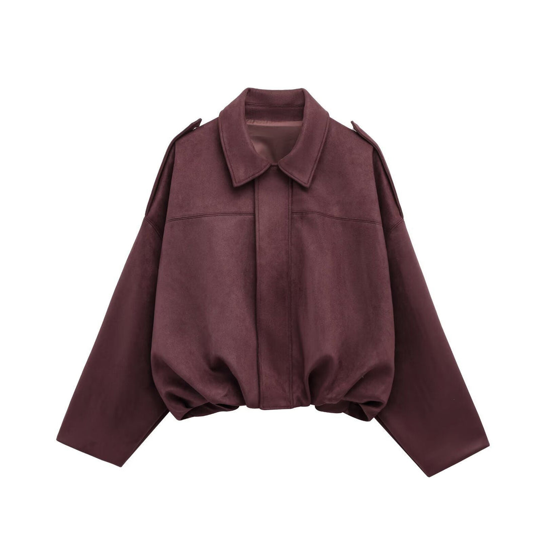 Veste oversize en suédine – Élégance décontractée
