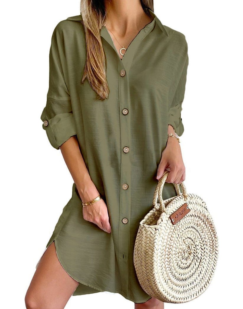 Cassy™ - Robe Chemise à Boutons