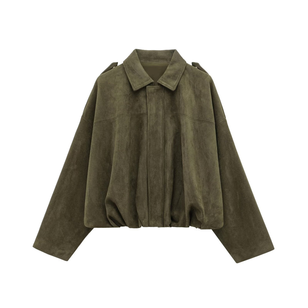 Veste oversize en suédine – Élégance décontractée