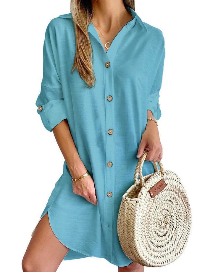 Cassy™ - Robe Chemise à Boutons