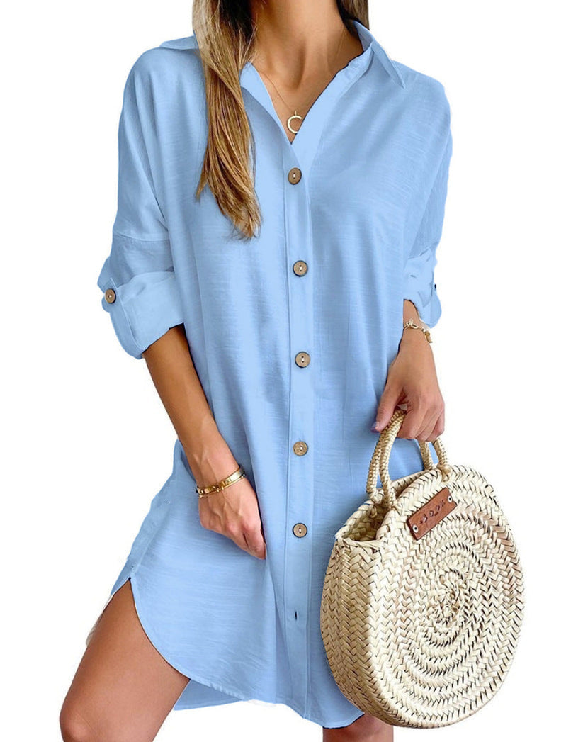 Cassy™ - Robe Chemise à Boutons