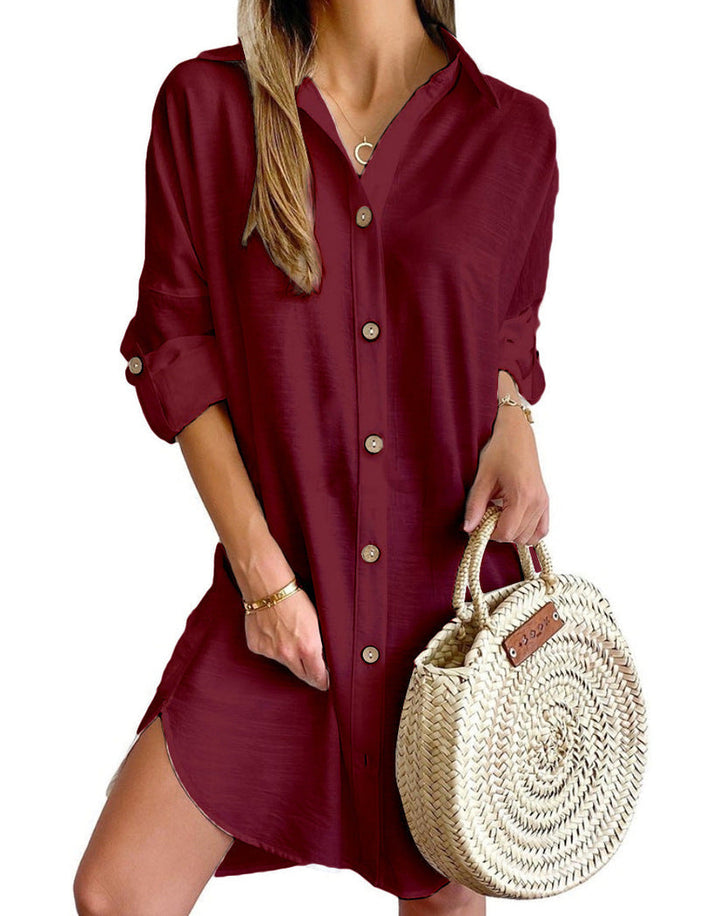 Cassy™ - Robe Chemise à Boutons