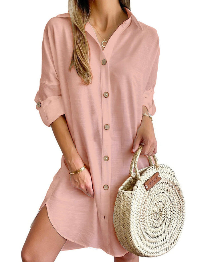 Cassy™ - Robe Chemise à Boutons