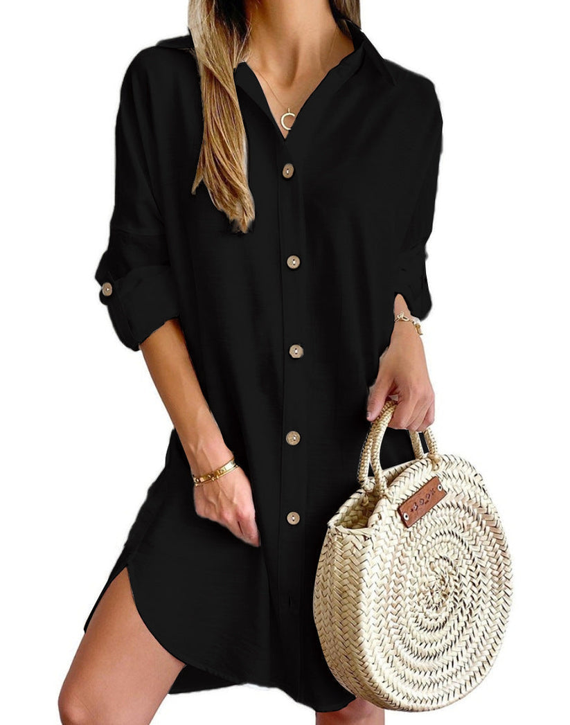 Cassy™ - Robe Chemise à Boutons