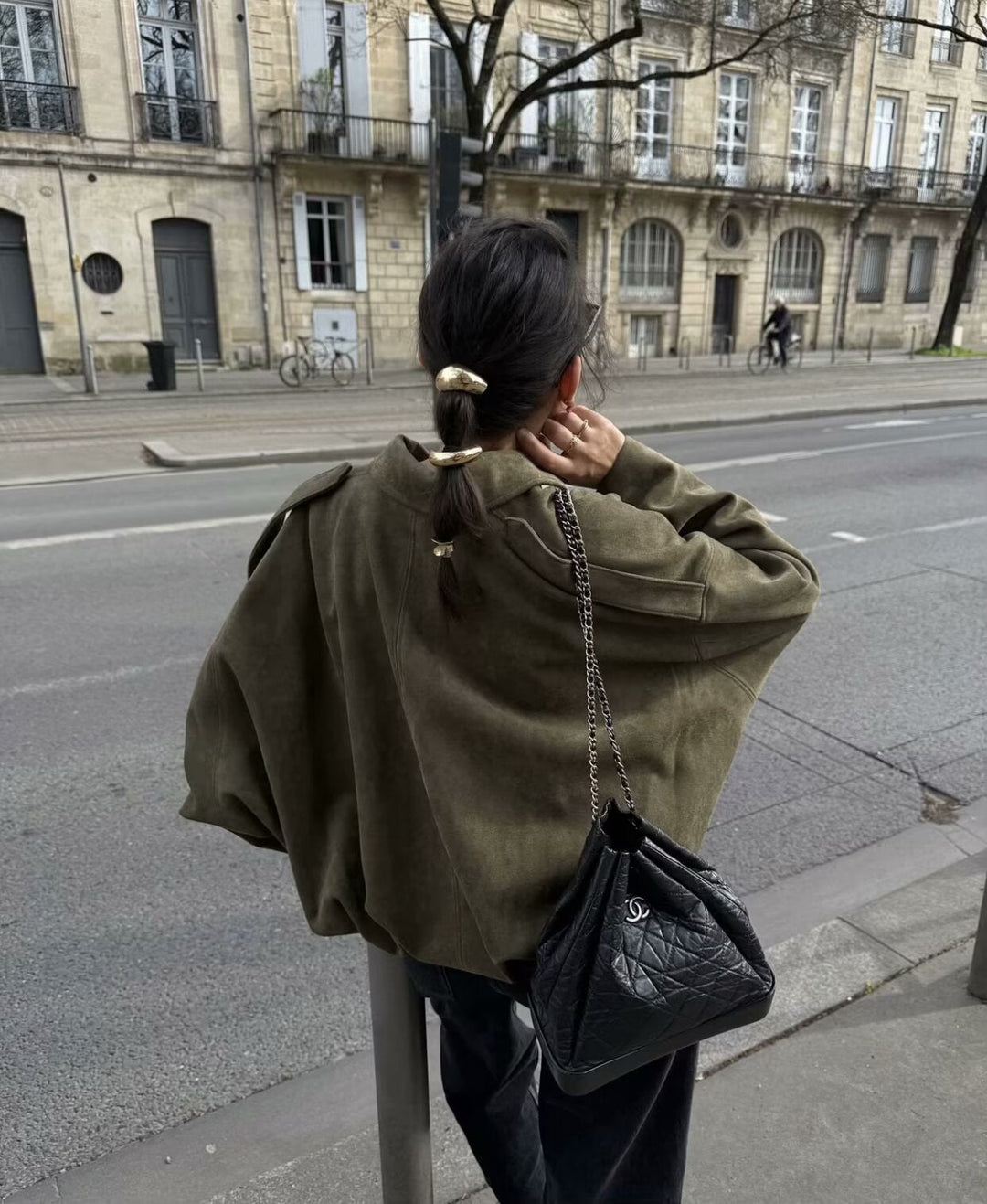 Veste oversize en suédine – Élégance décontractée