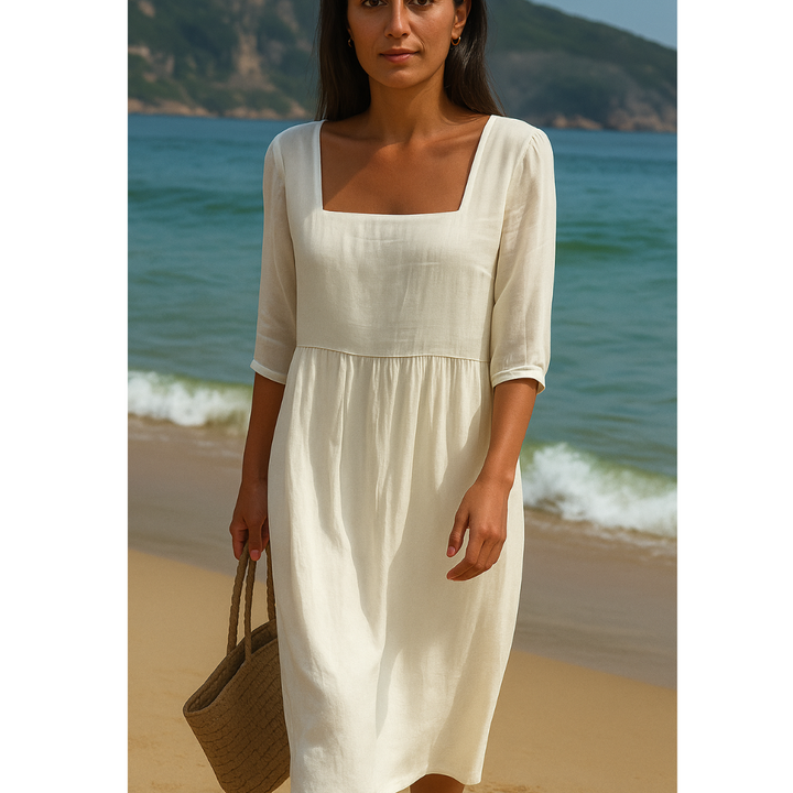 Lunelle – Robe en lin décontractée