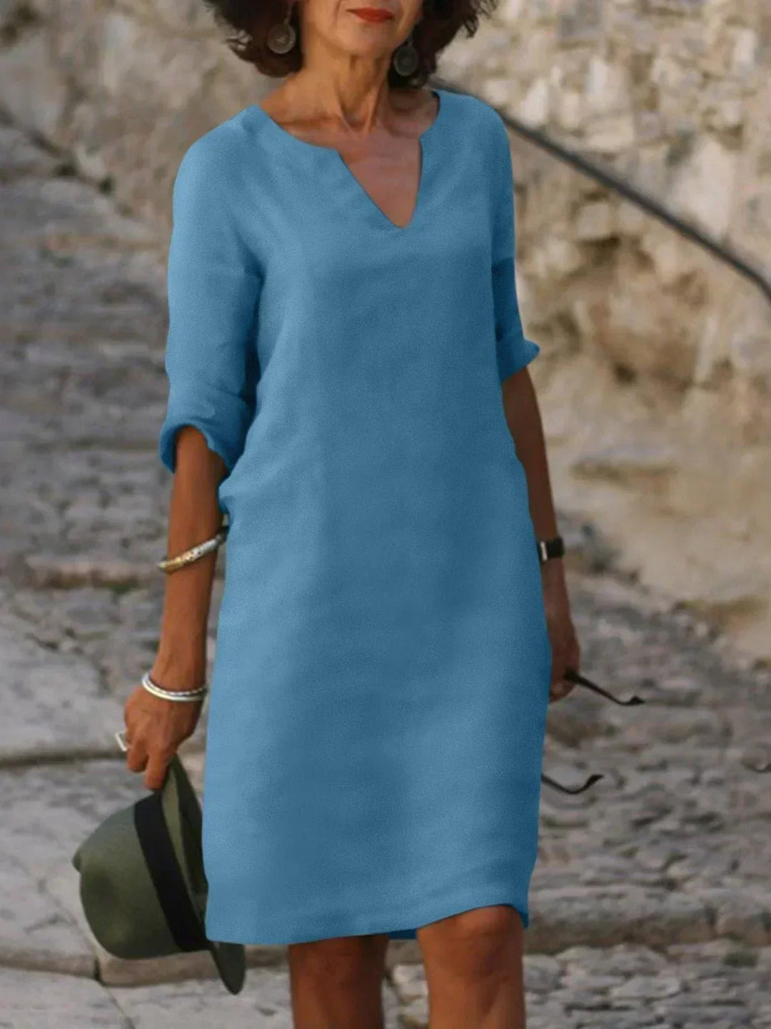 Beth™ - Robe décontractée à col en V
