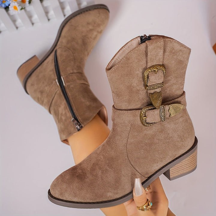 Solène | Bottes d’hiver cowgirl pour femmes avec doublure chaude et talon