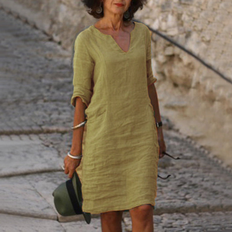 Beth™ - Robe décontractée à col en V