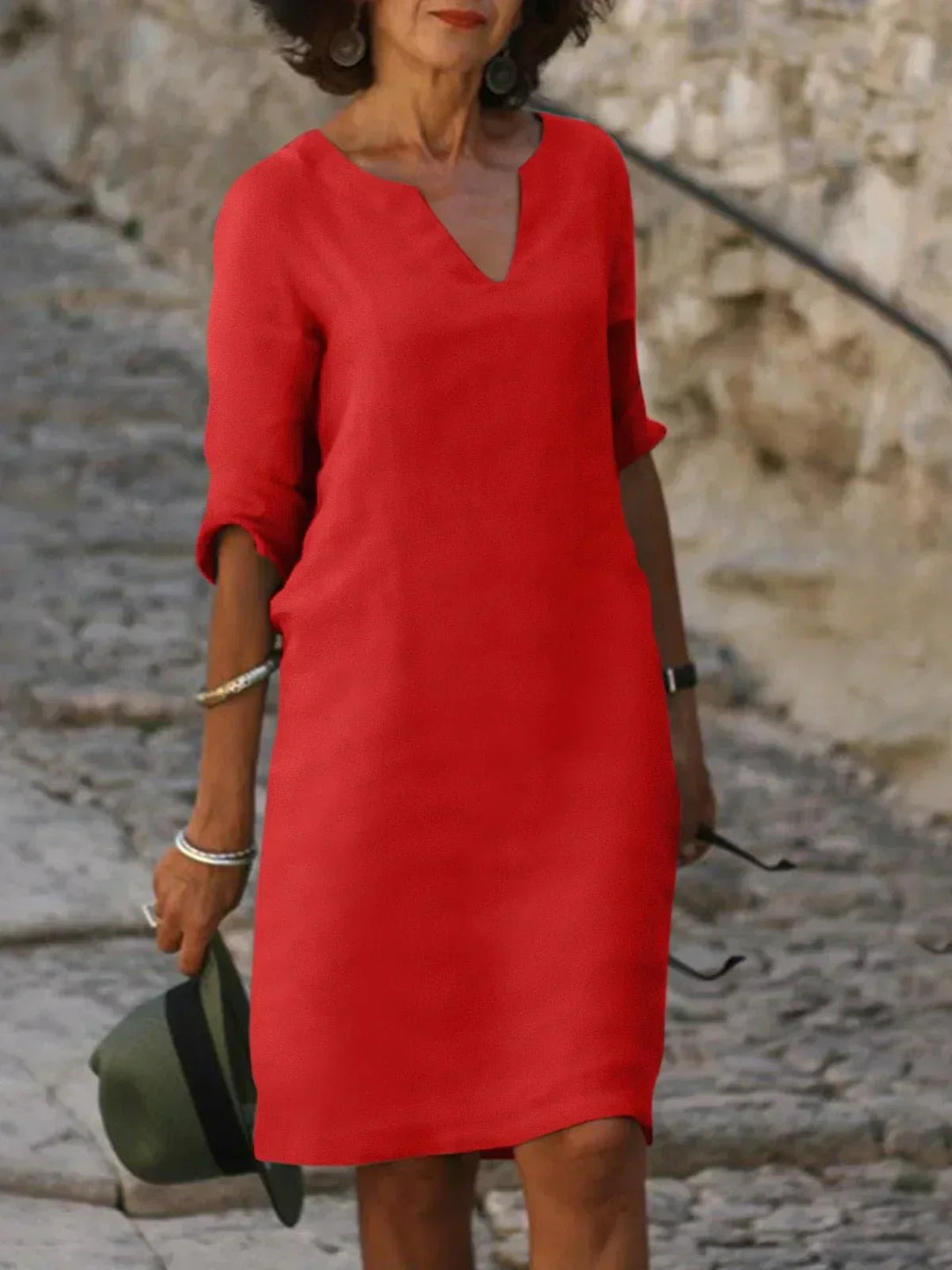 Beth™ - Robe décontractée à col en V