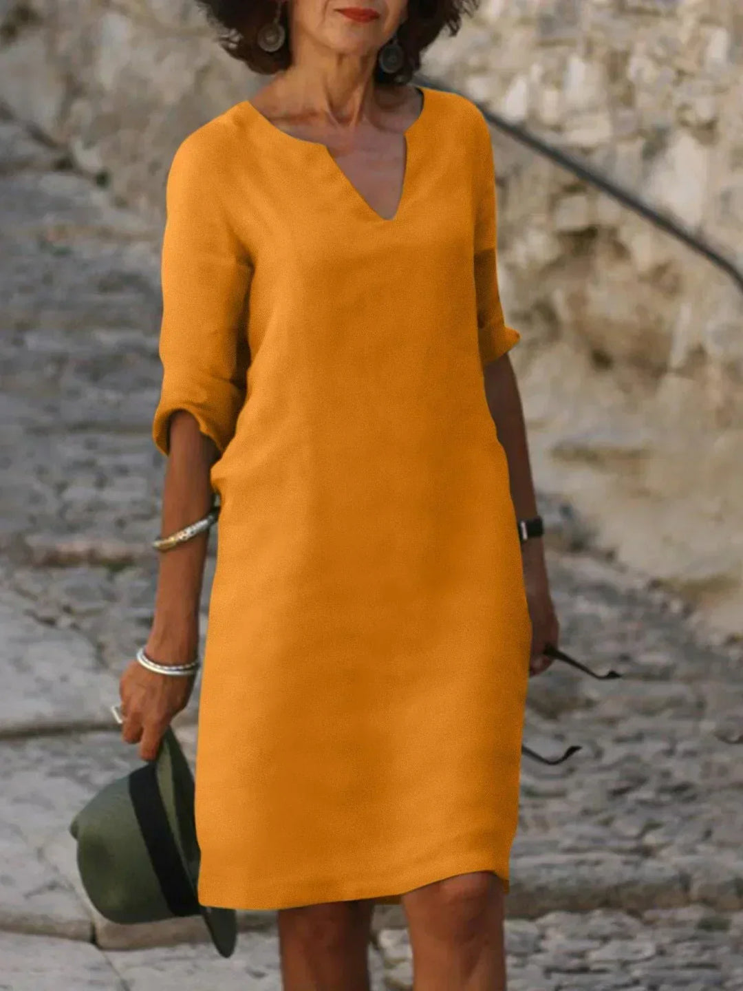 Beth™ - Robe décontractée à col en V