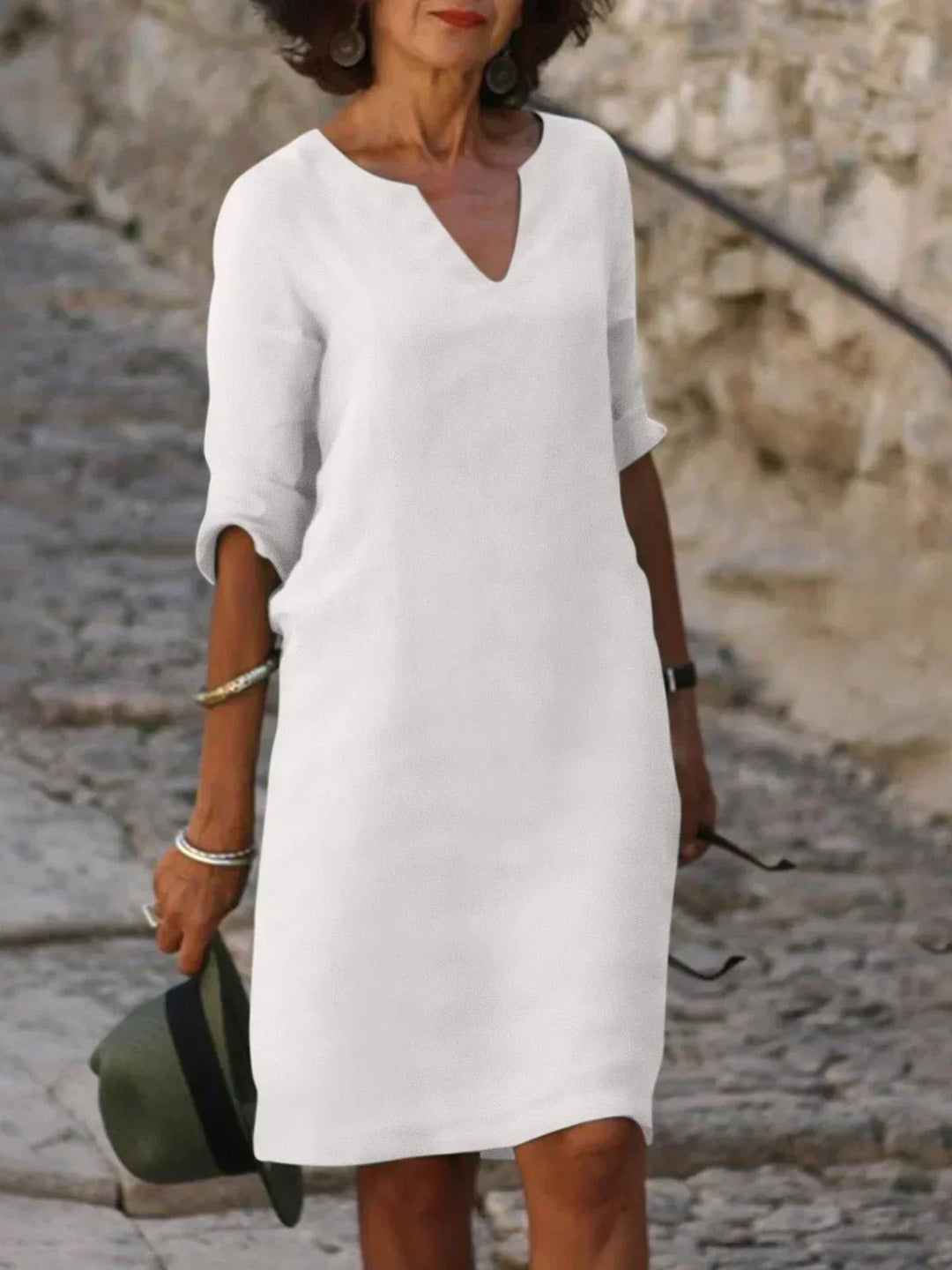 Beth™ - Robe décontractée à col en V