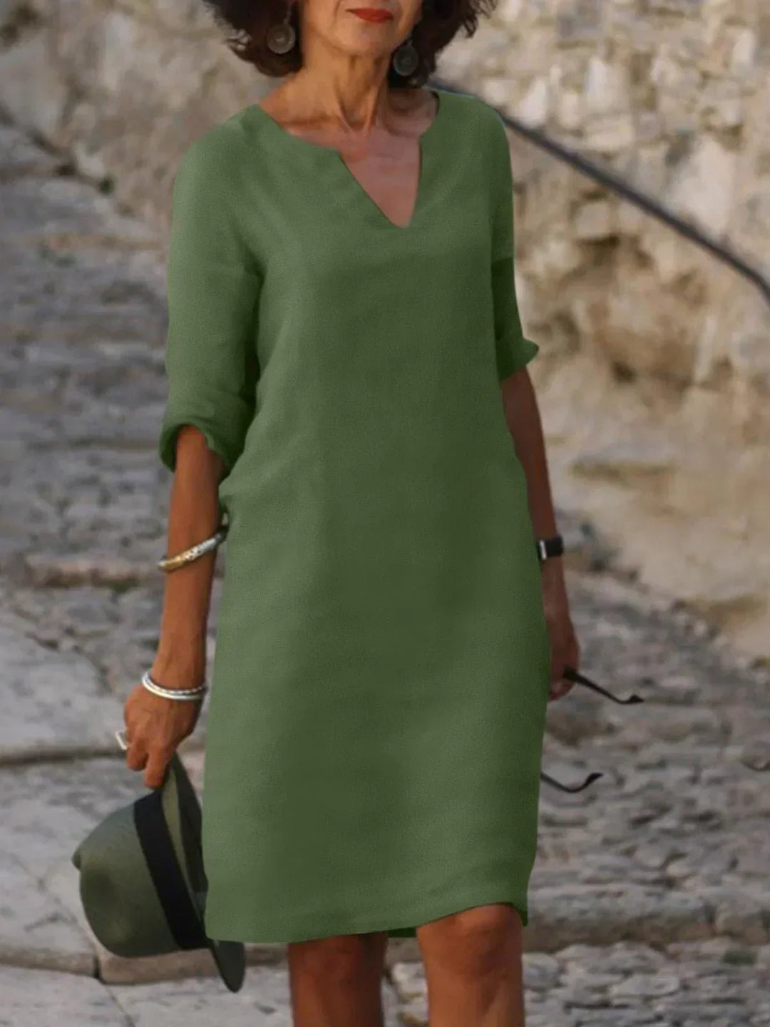 Beth™ - Robe décontractée à col en V